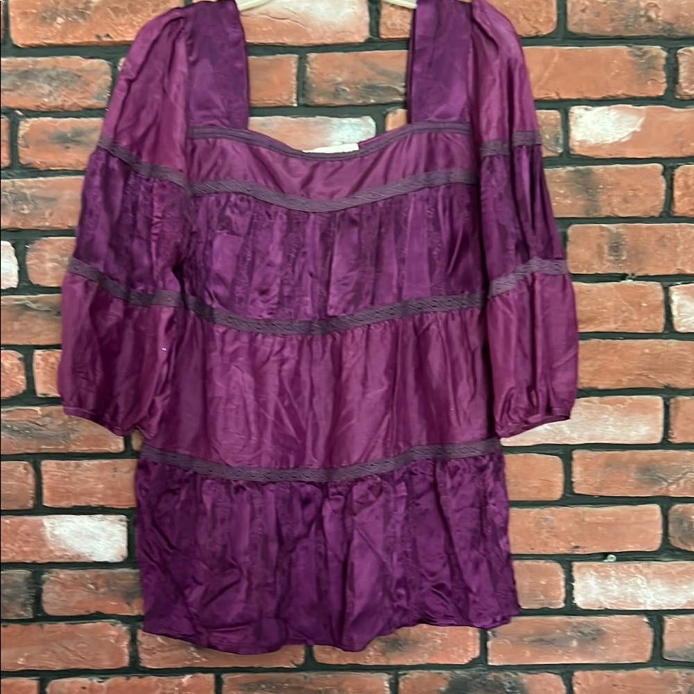 Trinity Purple Silk Blouse
